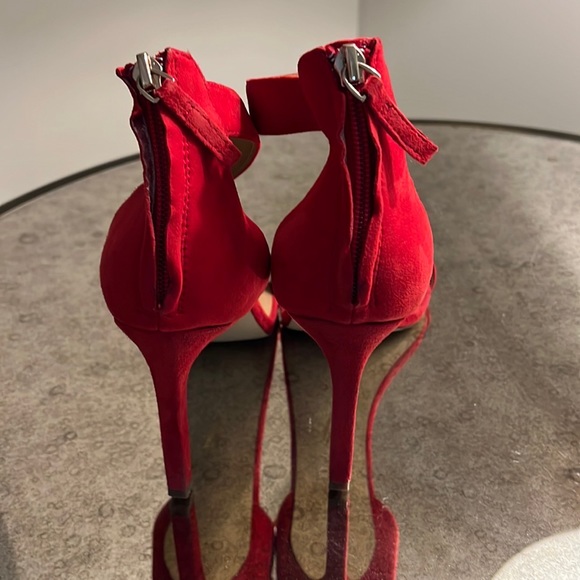 Red suede red sandals - Picture 2 of 5